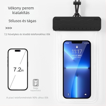 Úszáshoz tervezett vízálló telefontok, búvárkodáshoz és felvételekhez, átlátszó, porálló, hordozható