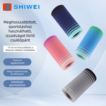 Hosszított izzadságszívó, lélegző, rugalmas csuklópánt, nylon, 3D szövésű gradiens dizájn nőknek, sport