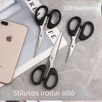 3 darab rozsdamentes acélból készült kis olló otthoni és irodai használatra, irodai kellékek és varrás