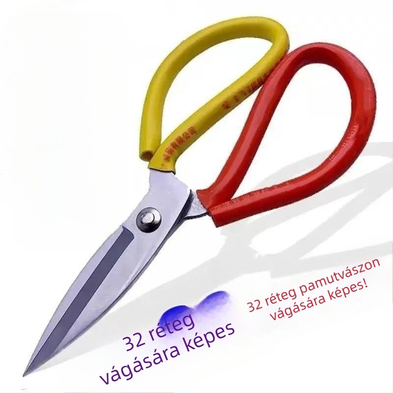 Háztartási olló, rendkívül éles szövet- és varró olló, erős ipari olló, nagyfejű konyhai olló