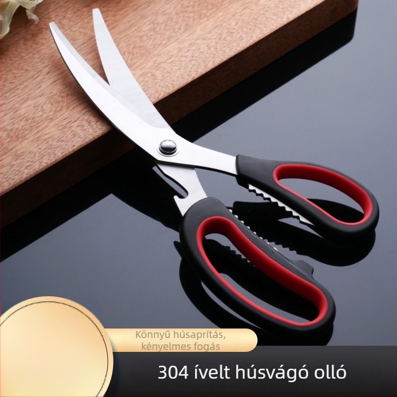 Grill olló rozsdamentes acélból, sokoldalú konyhai olló csontok vágásához, csirke és kacsa