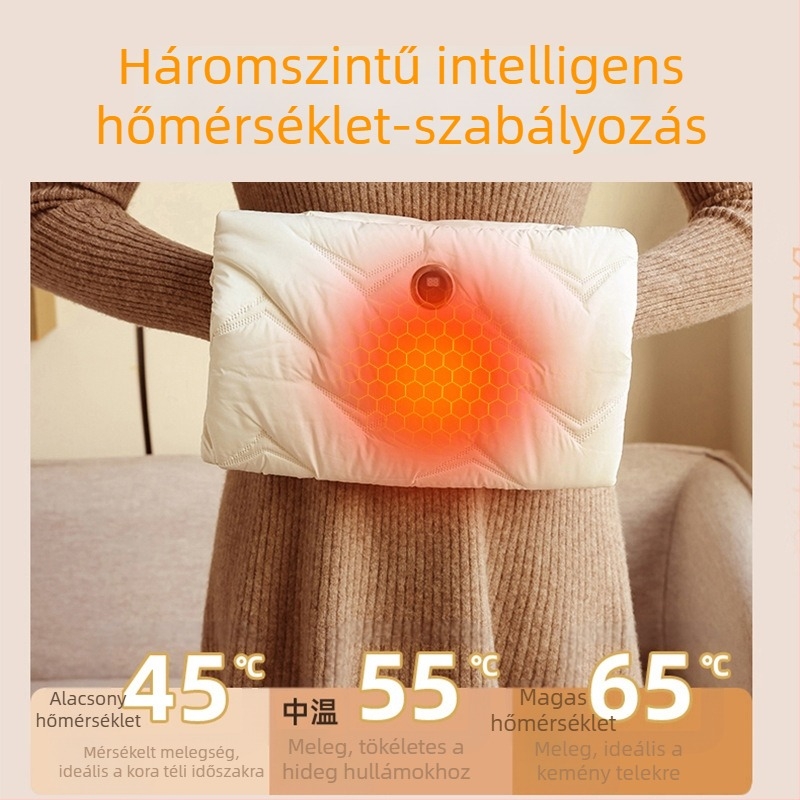 Újratölthető kézmelegítő gyapjú-szigetelésű, hordozható USB-s elektromos melegítő kézre és derékhoz, gyors felmelegedés
