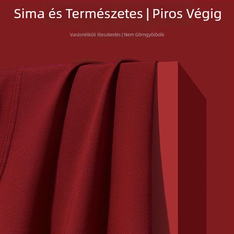 Kerya Férfi piros boxeralsónadrág modal szálból, antibakteriális, lélegző, kényelmes, középmagasságú derék, egyszínű