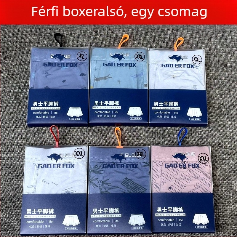 Férfi boxeralsó bambuszrostos modál anyagból, egyenként csomagolva