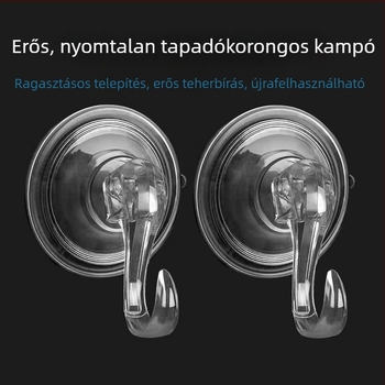 Fali szívó kampó – erős vákuumos rögzítés, konyhához és fürdőszobához, fúrás nélkül, nyom nélkül