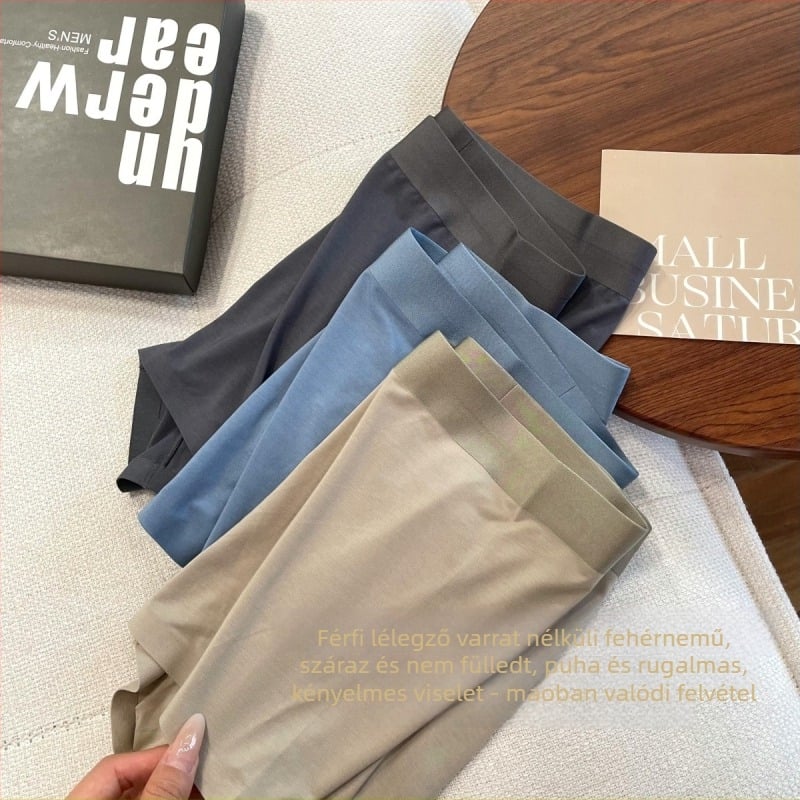 Férfi seamless boxer alsónemű modal pamutból, lélegző, magas elasztikusság, több színben, ajándék dobozban