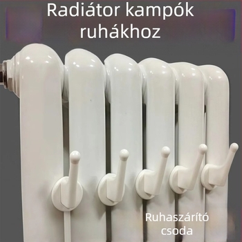 Fúrás nélküli radiátorra szerelhető — ruhaszárító akasztó, sapkák és törölközők számára