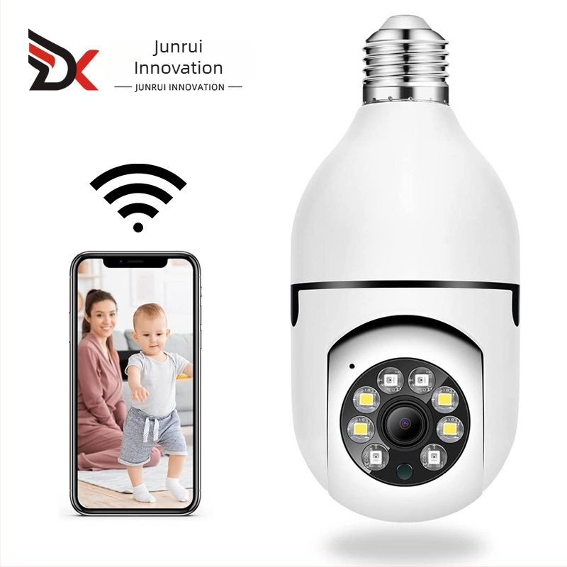 A6 kettős világítású, teljes színű éjjellátó kamera, E27, vezeték nélküli Wi-Fi otthoni biztonsági kamera