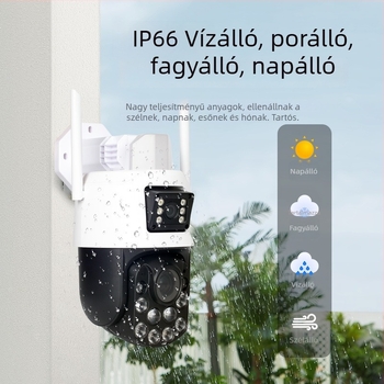 Vezeték nélküli kültéri biztonsági kamera emberkövetéssel, 88x optikai zoom, HD
