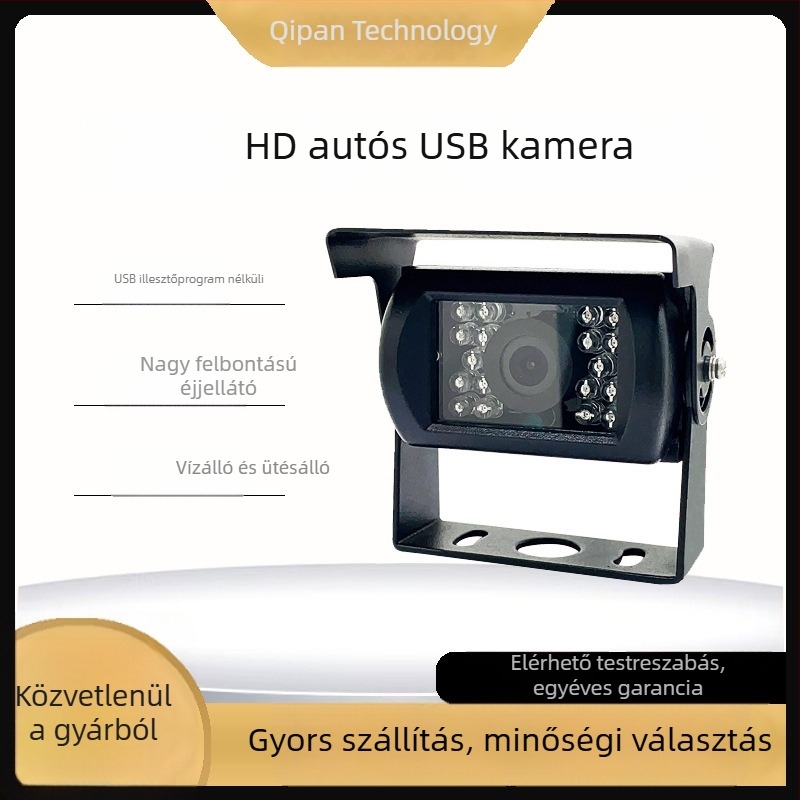 USB HD autós kamera, plug-and-play, vízálló, 1080p, modell JP-U38C