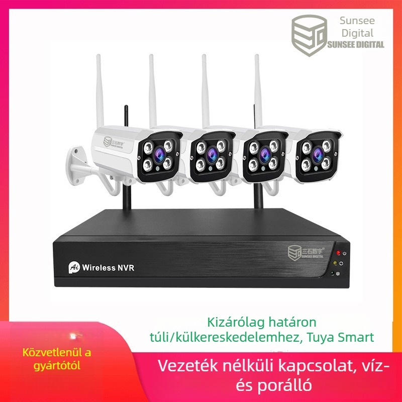 Vezeték nélküli HD IP kamera NVR készlet, WiFi 4-csatornás/8-csatornás