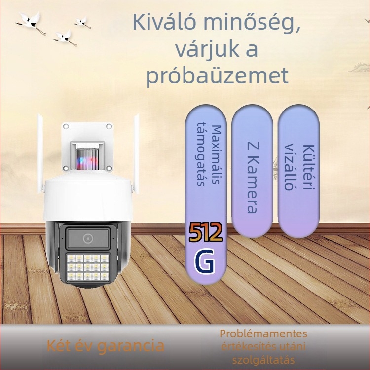 AI-alapú kamera rendszám- és arcfelismeréssel, mindent egyben, PTZ, 5 MP, beltéri és kültéri használatra