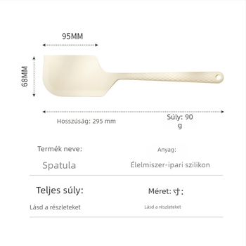 Japán stílusú szilikon spatula krémhez és olaj ecsethez, élelmiszer-minőség, magas hőállóságú sütőeszköz integrált spatulával.