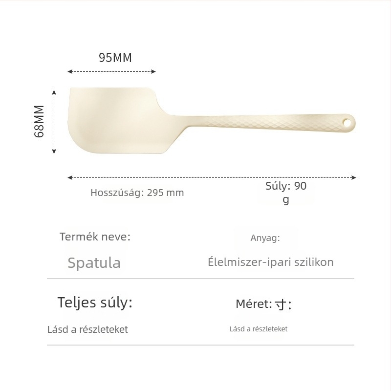 Japán stílusú szilikon spatula krémhez és olaj ecsethez, élelmiszer-minőség, magas hőállóságú sütőeszköz integrált spatulával.