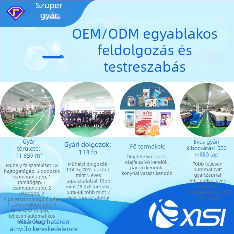 Élelmiszer-minőségű olajfelszívó papír, egyszer használatos, sütéshez és levesekhez