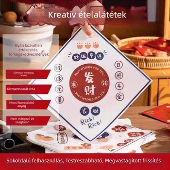 Zsírtaszító papír sütéshez, kenyértálcák és tányérok alátétjeként, sütőpapír; alkalmas rántott csirkére és sült hasáb burgonyára