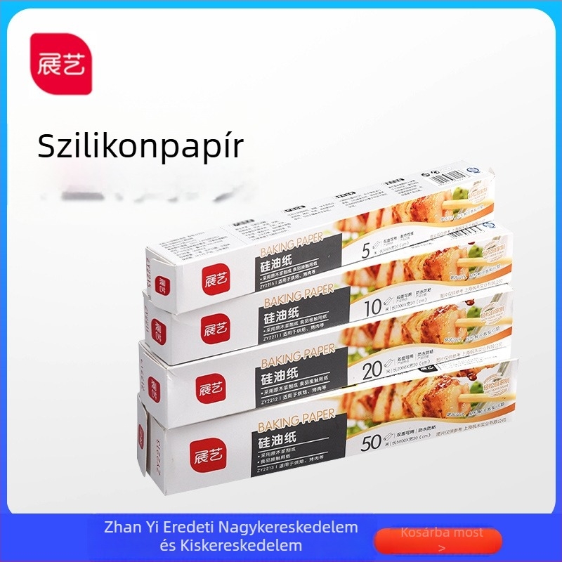 Silikonos sütőpapír sütéshez és grillezéshez, tapadásmentes, magas hőállóságú, háztartási használatra