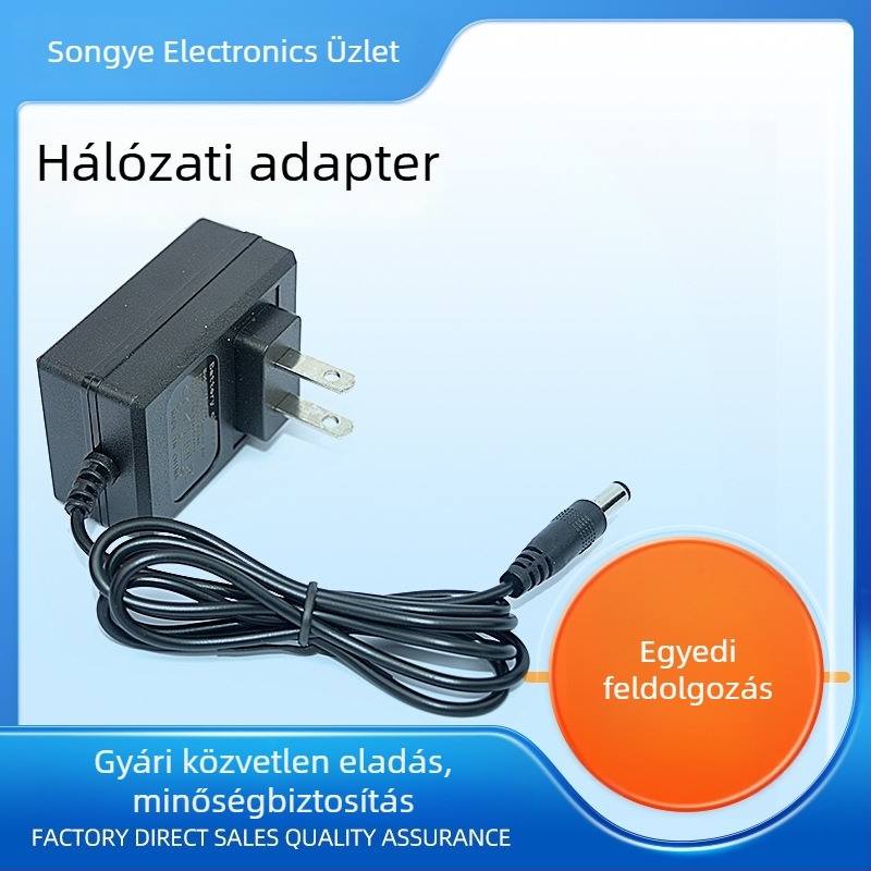 6V 800mA ólom-akkumulátor töltő – európai szabvány, univerzális adapter