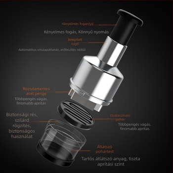 Kézi fokhagymaprés és multifunkcionális zöldségvágó