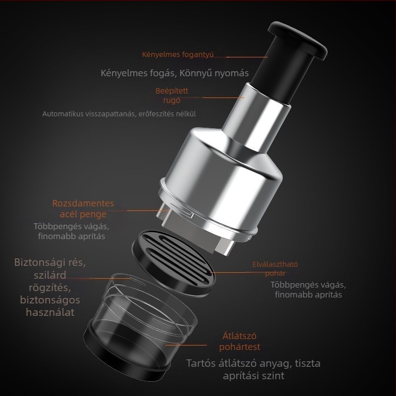 Kézi fokhagymaprés és multifunkcionális zöldségvágó