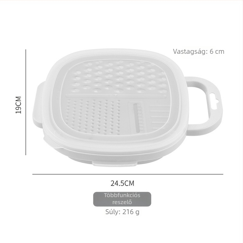 Többfunkciós kézi zöldségvágó, reszelő és szeletelő, rozsdamentes acélból