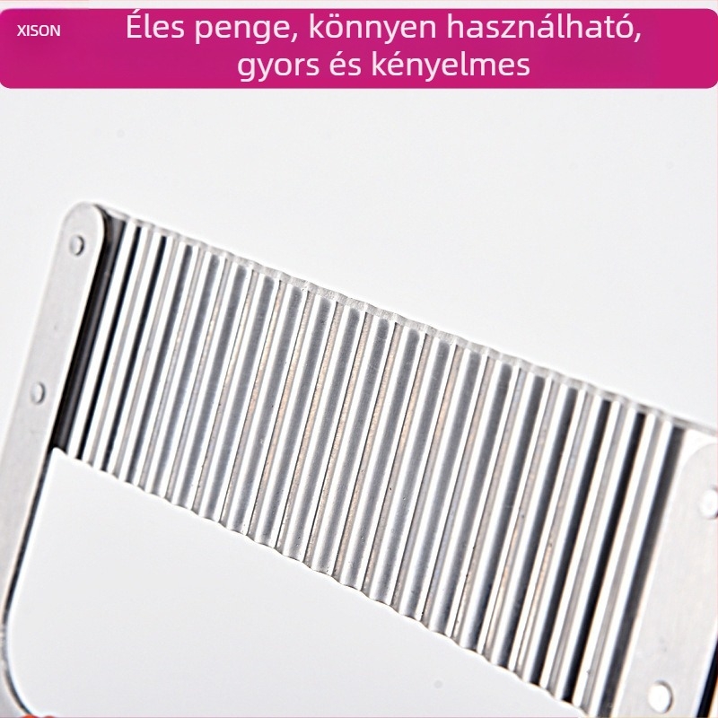 Fa fogantyúval, rozsdamentes acél hullám alakú burgonya szeletelő, hasábburgonya vágó, recés burgonya kés, zöldségvágó, multifunkciós