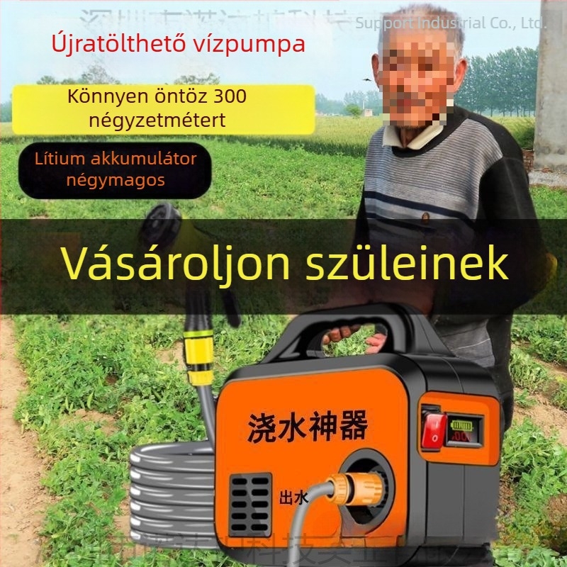 Kis méretű újratölthető vízpumpa zöldségkert öntözéséhez, háztartási lítium akkumulátoros öntöző pumpa