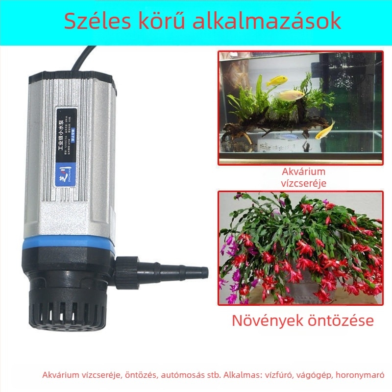 12V-os kis akváriumpumpa, mini önprimáló hordozható vízszivattyú