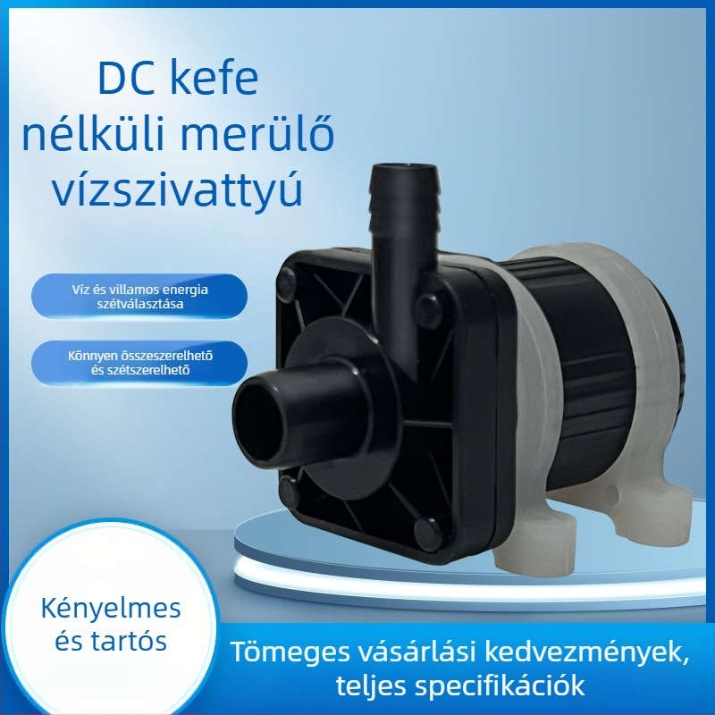 Brushless DC merülőpumpa, Nylon, magas hőállóságú, 12V, kis pumpa kozmetikai eszközhöz terápiás fejjel