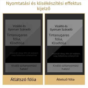 A3/A4 Filmpapír tintasugaras nyomtatáshoz – Milky-fehér, vízálló szitanyomó fólia az átlátszó papíron fényfestéshez