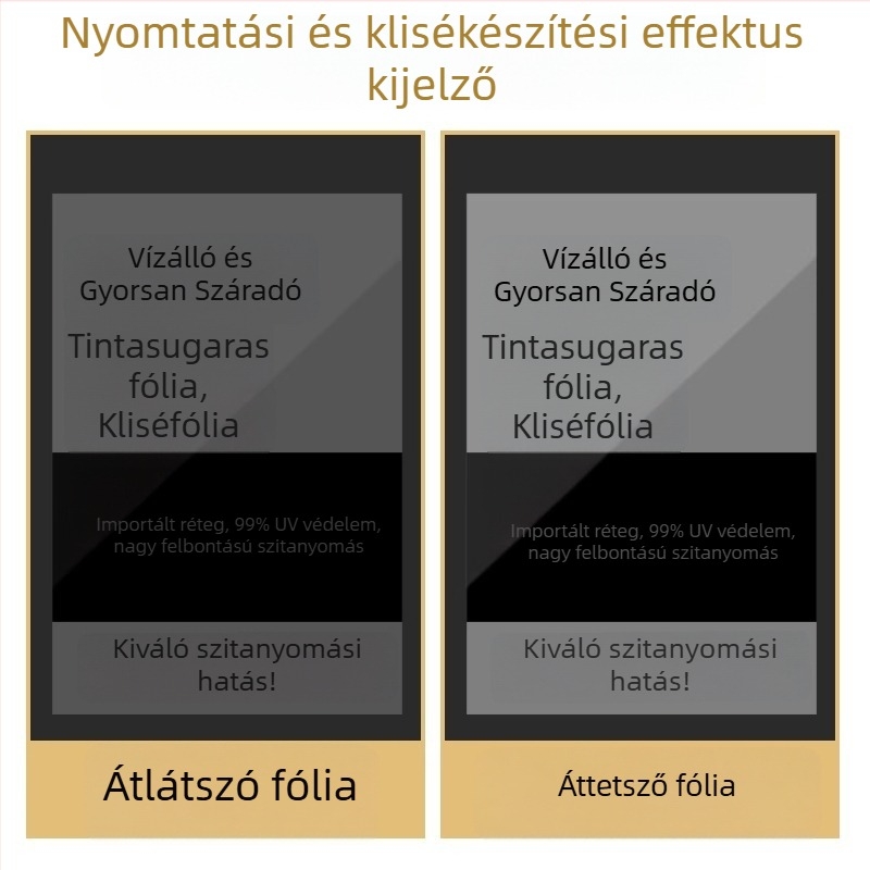 A3/A4 Filmpapír tintasugaras nyomtatáshoz – Milky-fehér, vízálló szitanyomó fólia az átlátszó papíron fényfestéshez