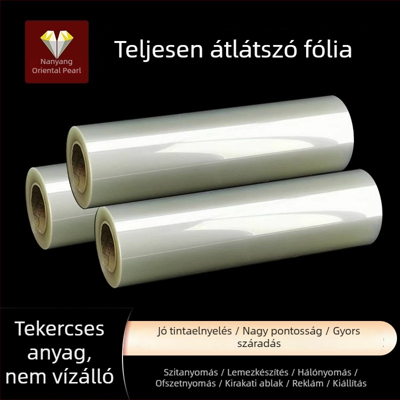 30 m vízbázisú, átlátszó tintasugaras nyomtatófilm lemezkészítéshez és silkscreen PCB alkalmazásokhoz
