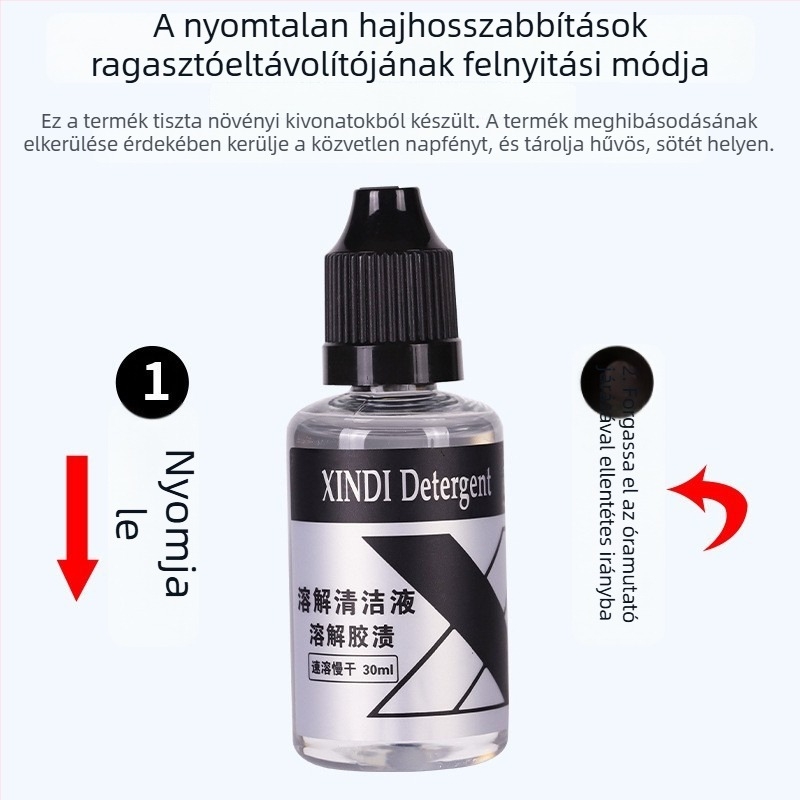 Paróka ragasztómentesítő, 30 ml – eltávolítja a maradék ragasztót és a ragasztófilmet a hajból, gyorsan, nyom nélkül.