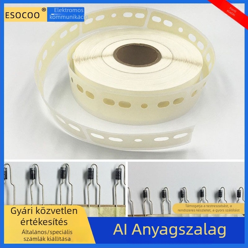 AI splicing szalag öt lyukkal, plug-in géphez kompatibilis, 8 mm texturált film, háromlyukás függőleges típus