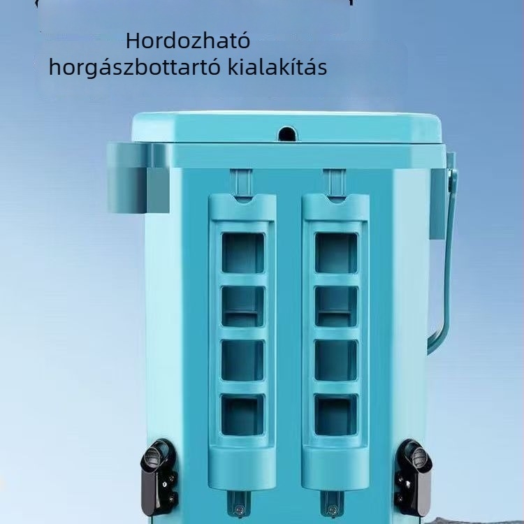 Megvastagodott mini horgászdoboz – hordozható élőhalas vödör, egyrétegű horgászvödör