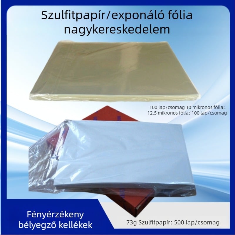 Fotóérzékeny bélyegfilm, A4 expofilm, 12,5 mm, bélyegzőgép fogyóanyagok, kénsavas papír