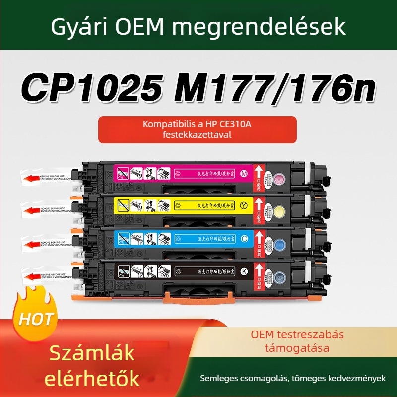 HP CP1025 kompatibilis tonerkazetta készlet: M176N, M177FW, M175A, M175NW, 275MFP, 310