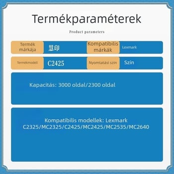 Lexmark C2425-hoz és MC2325, MC2425, MC2535 és MC2640 modellekhez kompatibil tonerkazetta