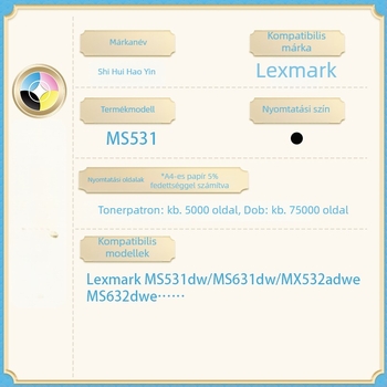 MS531 képalkotó henger Lexmark MX532 MX632 XM3350 66S0Z00