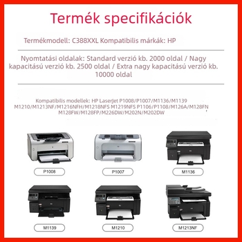 Dongwei CC388A tonerkazetta HP LaserJet P1007/P1008/M1136