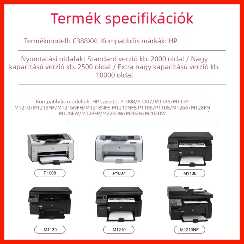 Dongwei CC388A tonerkazetta HP LaserJet P1007/P1008/M1136