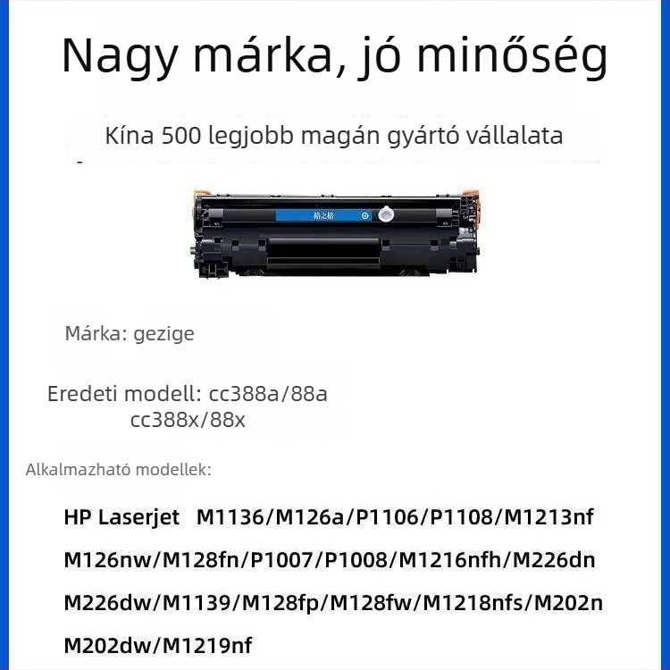 Grid 88A tonerkazetta HP LaserJet P1007/P1008/1106/1108, M1136, 1216, CC388A