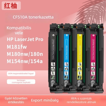 HP CF510A/CF511A/CF513A/CF512A kompatibil tonerkazetta színes lézernyomtatóhoz HP M154nw/M154a/M180nw/M180n/M181fw