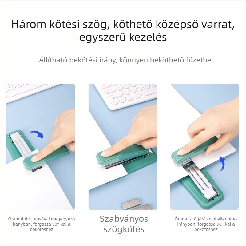 Forgó tűzőgép 0414F, otthoni és irodai használatra, hordozható, 25 lapig