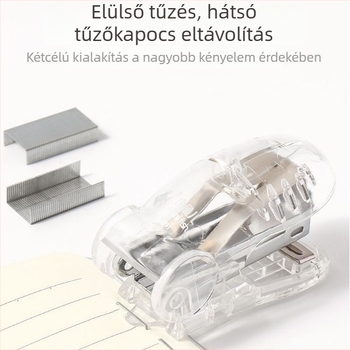 Diákoknak készült átlátszó mini tűzőgép, hordozható és könnyen használható, kettős használatra