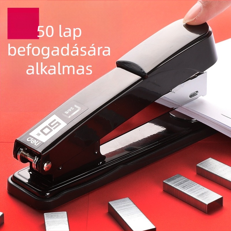 Deli 0314 fém tűzőgép, 50 oldalas, masszív kivitel, iskolai és irodai használatra