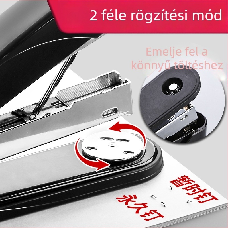 Deli 0314 fém tűzőgép, 50 oldalas, masszív kivitel, iskolai és irodai használatra
