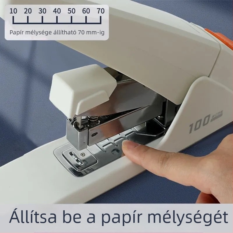 Ergonómikus, nehéz tűzőgép irodai és iskolai használatra, nagy kapacitású, 100 oldalas, többfunkciós.