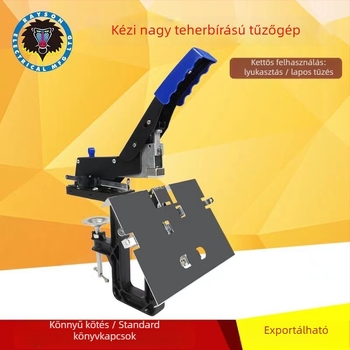 SH-04 asztali kézi tűzőgép, nehéz kivitel, 60 oldalig, kötésvastagság 6,5 mm, kompatibilis 24/6, 23/8, 23/10 tűkkel