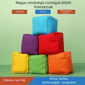 Gyerekeknek vastagított homokzsákok kültéri dobáláshoz, egyszínű